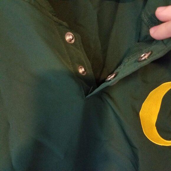 NIKE DRI-FIT Team Oregon Ducks Mens Large L Windbreaker Snap Button Jacket Green - Picture 4 of 11